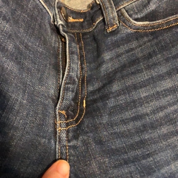 Stitchfix id:23 Jeans Tapered Sz 28 Distressed Modern Skinny Dark Wash Stretch - Picture 10 of 10